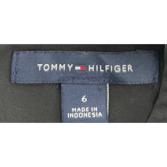 Tommy Hilfiger Women's Size 6 Black & White Sleeveless Ruffle Dress - Picture 6 of 6